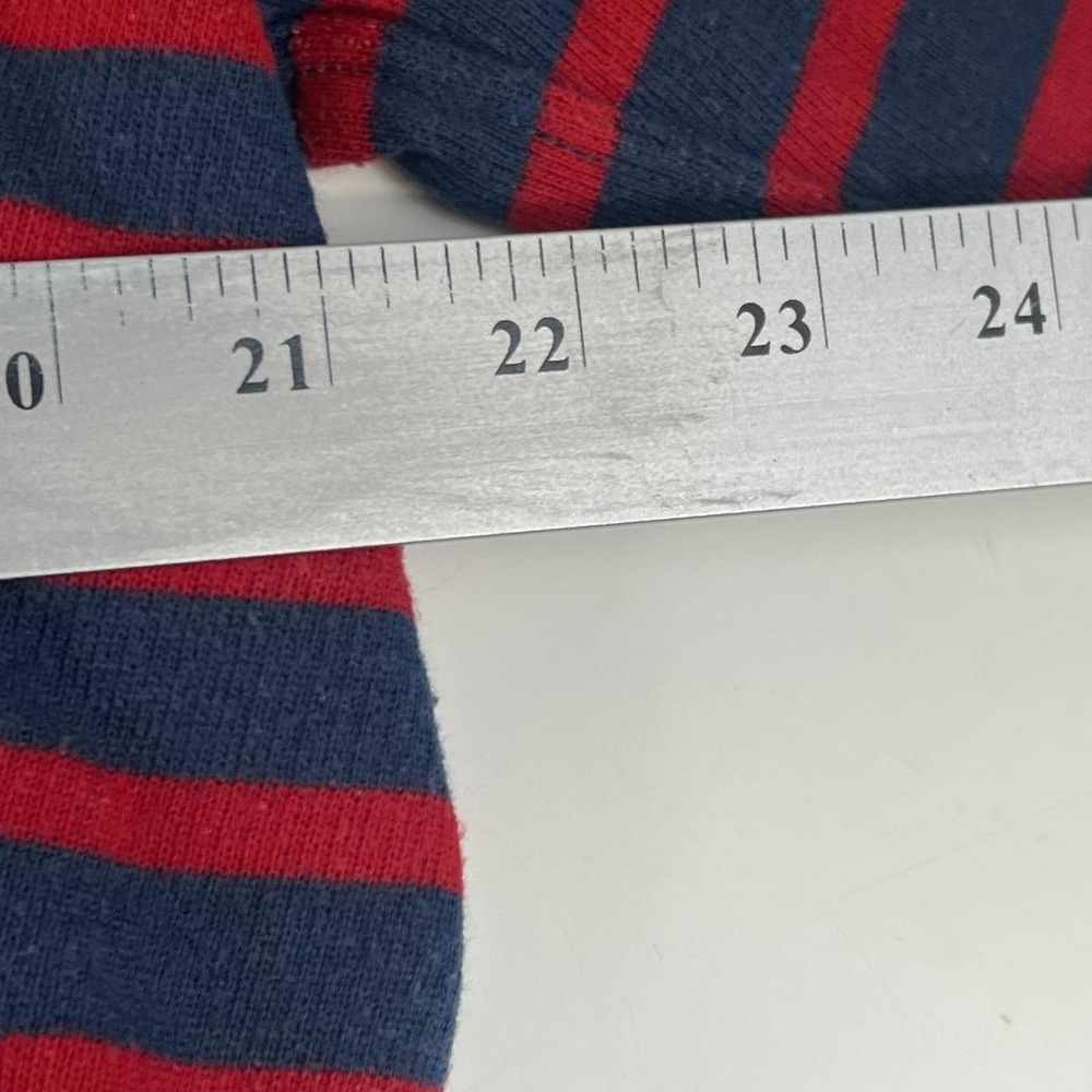 Vintage 90's Polo Ralph Lauren Hoodie Mens L Blue Red Striped Y2K Pullover - Picture 6 of 16